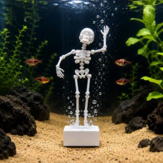 Dancing Skelton Aquarium Toy